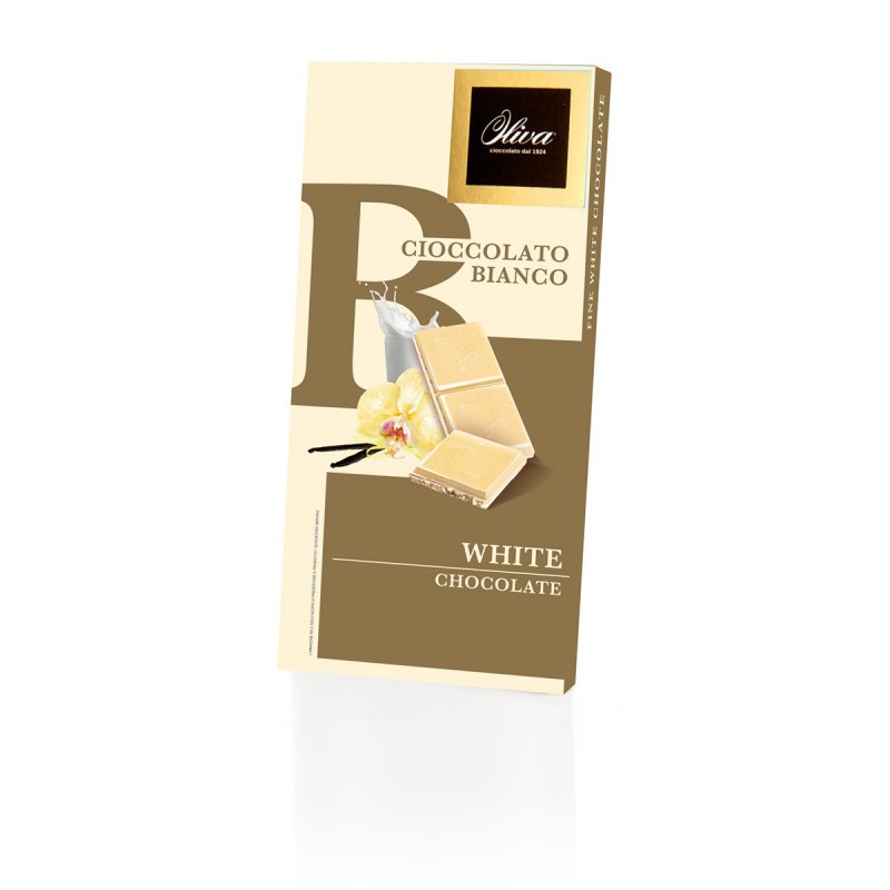 Tavoletta di Cioccolato Bianco - Oliva Cioccolato