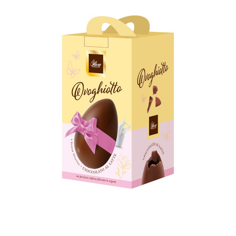 Scatola Regalo Uovo Pralinato al Latte con Caramel - Oliva Cioccolato